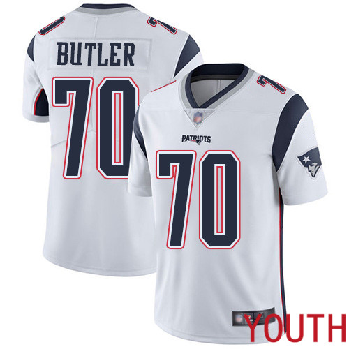 New England Patriots Football 70 Vapor Untouchable Limited White Youth Adam Butler Road NFL Jersey